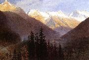 Albert Bierstadt Sunrise at Glacier Station oil painting reproduction